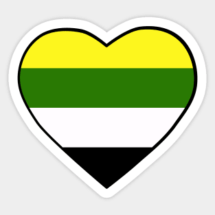 Pride Flag Heart Skoliosexual Sticker